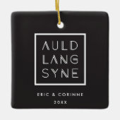 Kabel Auld Lang Syne Holiday Ornament - Wit (Voorkant)
