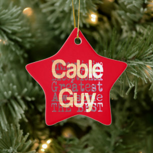 Kabel Guy Extraordinaire Keramisch Ornament