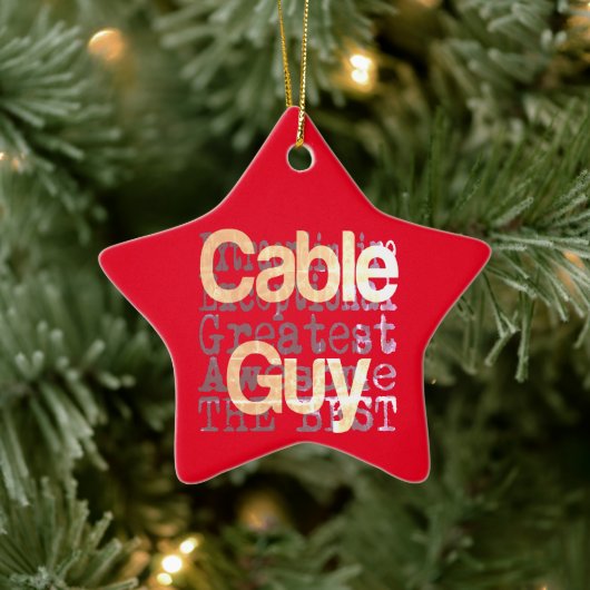 Kabel Guy Extraordinaire Keramisch Ornament (Boom)