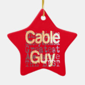 Kabel Guy Extraordinaire Keramisch Ornament (Achterkant)