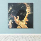 Kabelafdruk van schilderij van de oorspronkelijke canvas afdruk (Insitu (Houten vloer))