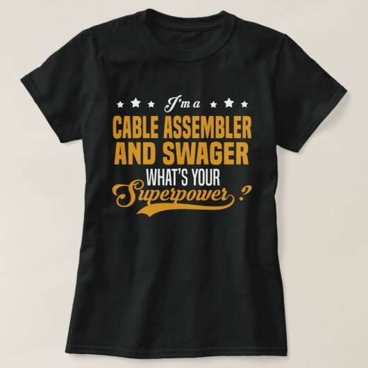 Kabelassembler en swager t-shirt (Design voorkant)