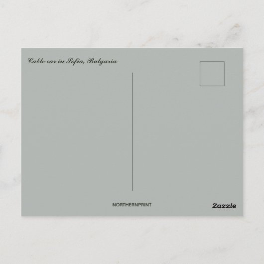 Kabelauto in Sofia Bulgarije Briefkaart (Achterkant)