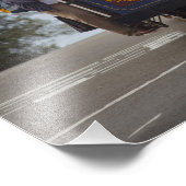 Kabelauto loopt naar Hyde Street in San Foto Afdruk (Hoek)