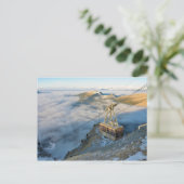 Kabelauto op de Mount Seceda in de Dolomites Briefkaart (Staand voorkant)