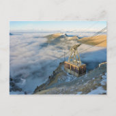 Kabelauto op de Mount Seceda in de Dolomites Briefkaart (Voorkant)