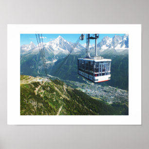 Kabelauto over Chamonix Poster