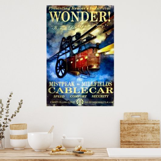 kabelauto poster (Keuken)
