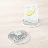 Kabelauto Zandsteen Onderzetter (Zijkant)