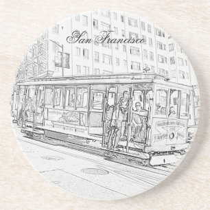 Kabelauto Zandsteen Onderzetter