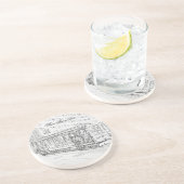 Kabelauto Zandsteen Onderzetter (Zijkant)