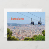 Kabelauto's in Barcelona Briefkaart (Voorkant / Achterkant)