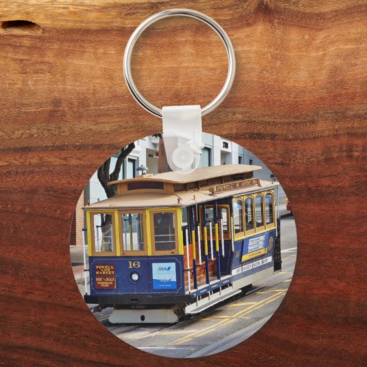 Kabelauto's in San Francisco Sleutelhanger (Voorkant)