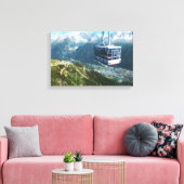 Kabelbaan boven Chamonix, Frankrijk Canvas Afdruk (Insitu (Woonkamer))
