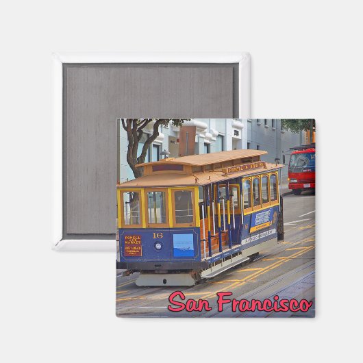 Kabelbaan in San Francisco Magneet (Voorkant / Achterkant)