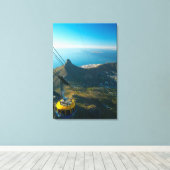 Kabelbaan van de Tafelberg, Kaapstad Canvas Afdruk (Insitu (Houten vloer))