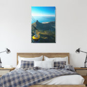 Kabelbaan van de Tafelberg, Kaapstad Canvas Afdruk (Insitu (Slaapkamer))