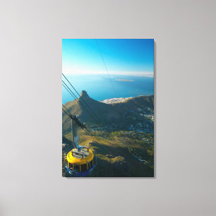 Kabelbaan van de Tafelberg, Kaapstad Canvas Afdruk