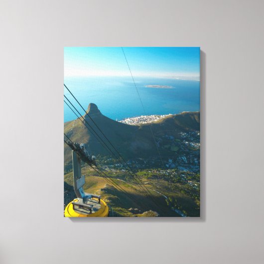 Kabelbaan van de Tafelberg, Kaapstad Canvas Afdruk (Voorkant)