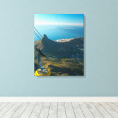 Kabelbaan van de Tafelberg, Kaapstad Canvas Afdruk (Insitu (Houten vloer))