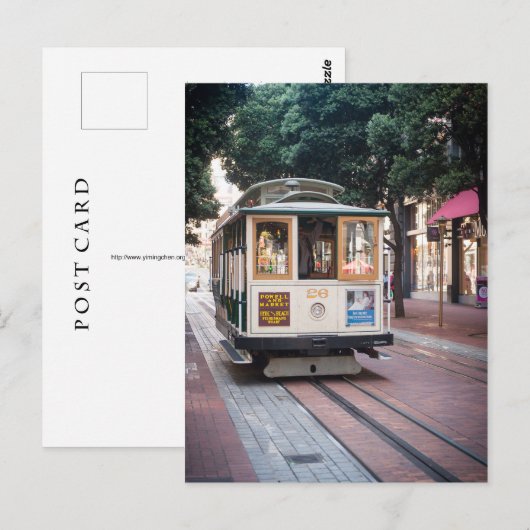 Kabelbaan van San Francisco Briefkaart (Voorkant / Achterkant)