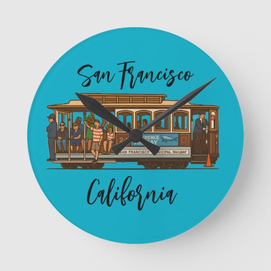 Kabelbaan wandklok (Voorkant)