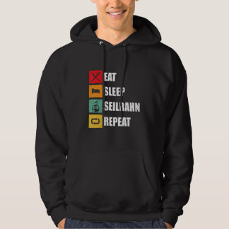 Kabelbaantrein Gondola Eat Sleep Hoodie