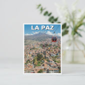 Kabelbanen in La Paz Bolivia Reizen Briefkaart (Staand voorkant)