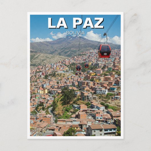 Kabelbanen in La Paz Bolivia Reizen Briefkaart (Voorkant)