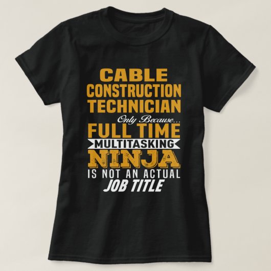 kabelbouwtechnicus t-shirt (Design voorkant)