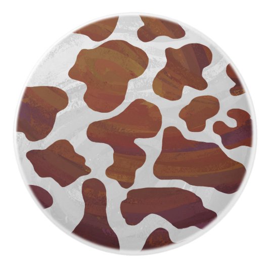 Kabelbruin en witafdrukken keramische knop (Voorkant)