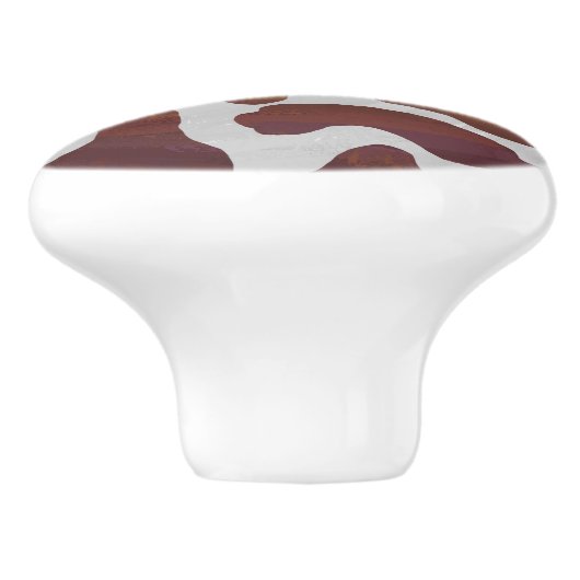 Kabelbruin en witafdrukken keramische knop (Zijkant)