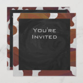 Kabelbruin en witmonogram kaart (Voorkant / Achterkant)