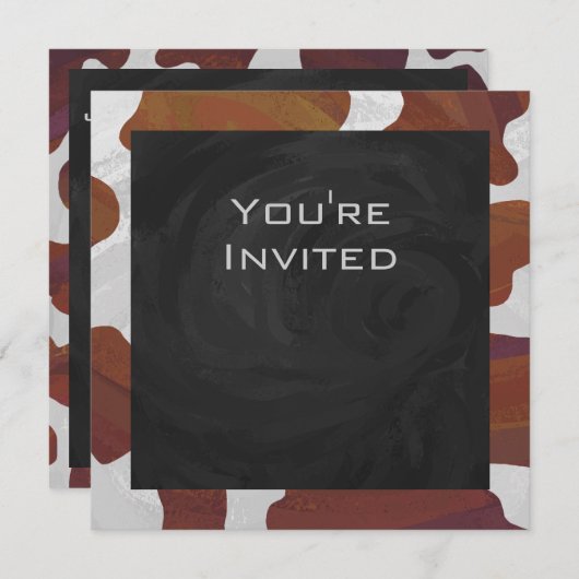 Kabelbruin en witmonogram kaart (Voorkant / Achterkant)