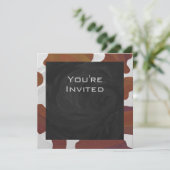 Kabelbruin en witmonogram kaart (Staand voorkant)