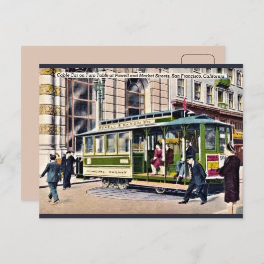 kabeldraaistel San Francisco, CA Briefkaart (Voorkant / Achterkant)