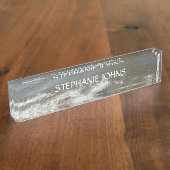 Kabelgolfmonogram Aangepaste naam Blauw water Naambordje (Zijkant)