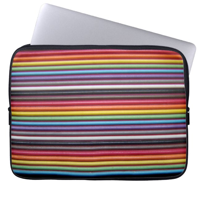 Kabelhoes voor regenbooglint laptop sleeve (Voorkant)