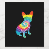 kabelhondje | Chippie franse bulldog | puppy gift Wijn Etiket (Enkel label)