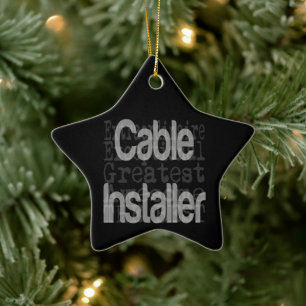 Kabelinstallateur Extraordinaire Keramisch Ornament