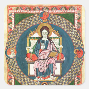 Kabeljauw 1948 Christus in Majesteit Vierkante Sticker