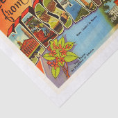 Kabeljauw 2 Massachusetts MA Old Travel Souvenir Tissuepapier (Detail)