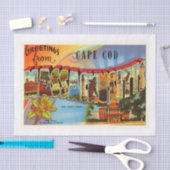 Kabeljauw 2 Massachusetts MA Old Travel Souvenir Tissuepapier (Craft)