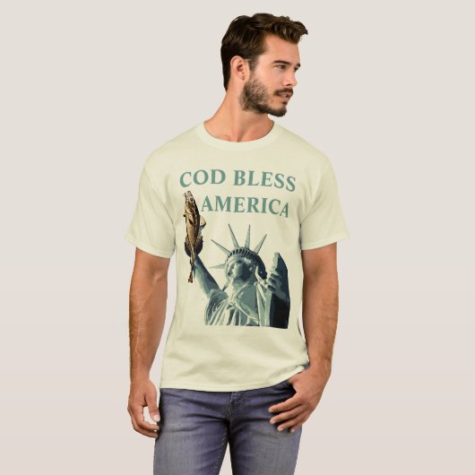 Kabeljauw Bless America T-shirt (Voorkant volledig)