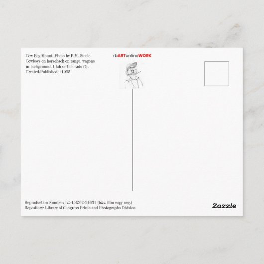 Kabeljauw Briefkaart (Achterkant)