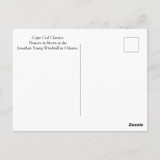 Kabeljauw Briefkaart Jonathan Young Windmill (Achterkant)