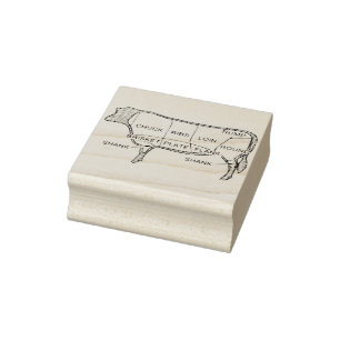 Kabeljauw-Butcher (2) Rubberstempel