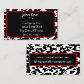 Kabeljauw Druk rode rand zwart-wit Visitekaartje (Voorkant / Achterkant)