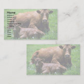 Kabeljauw en kalf visitekaartje (Voorkant / Achterkant)