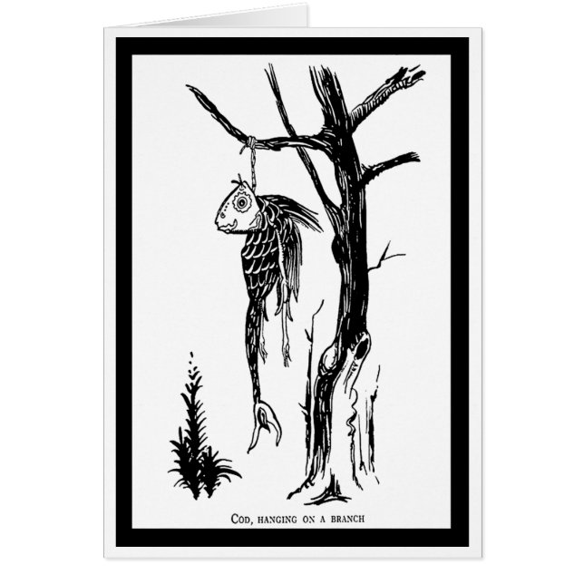 Kabeljauw, hangen op een filiaal (Voorkant)